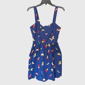 ModCloth Fruit Print Mini Dress Peace of Mind Sunshine Sz S